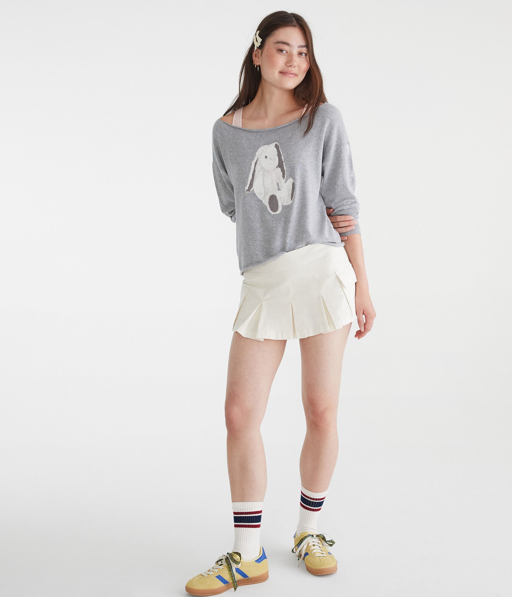 Bunny Slash-Neck Sweater