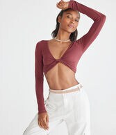 Long Sleeve Seamless Wear 3 Ways Crop Top