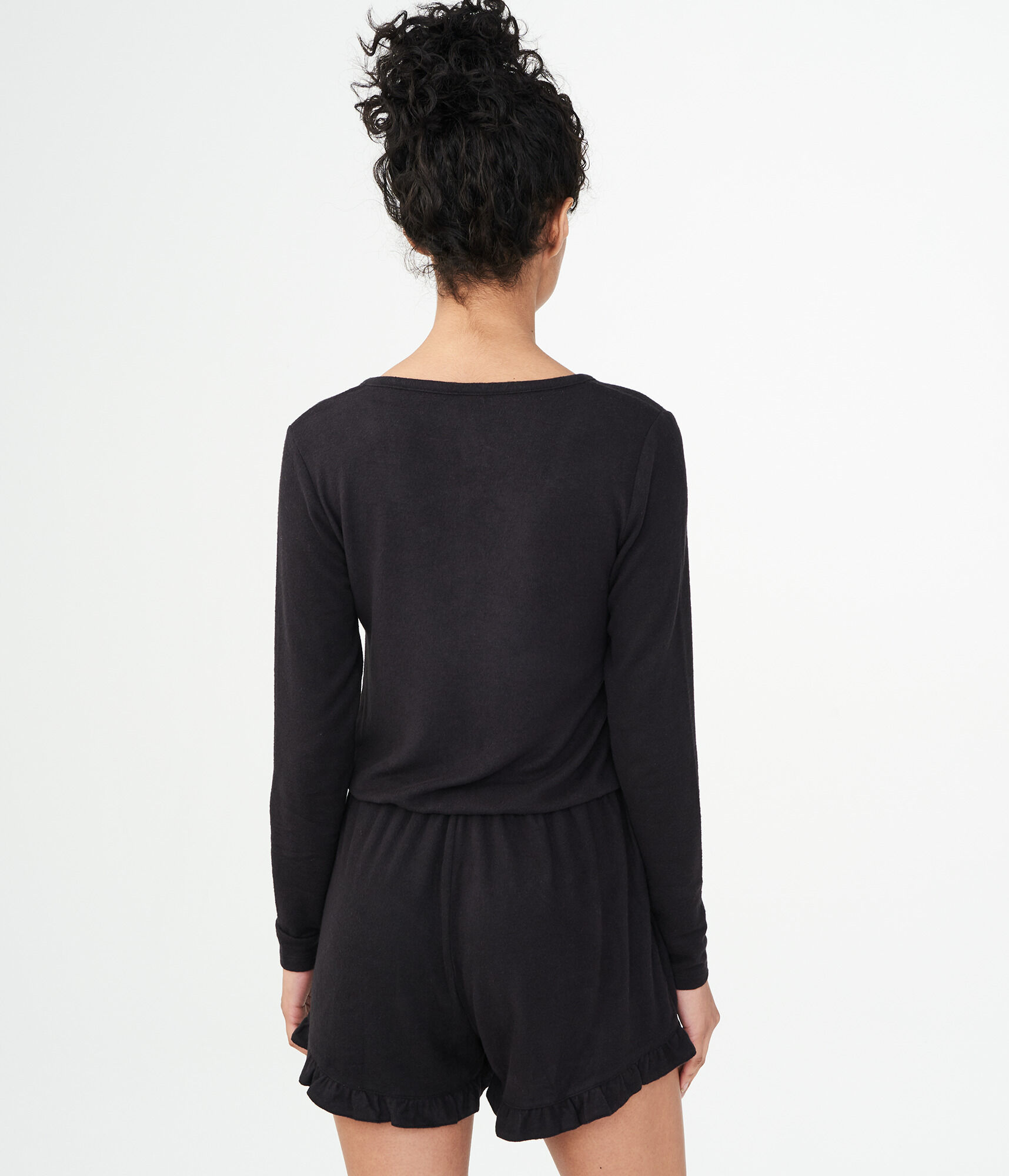 Long Sleeve Henley Romper