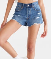 Premium Air Mid-Rise Slouchy Boyfriend Denim Shorts