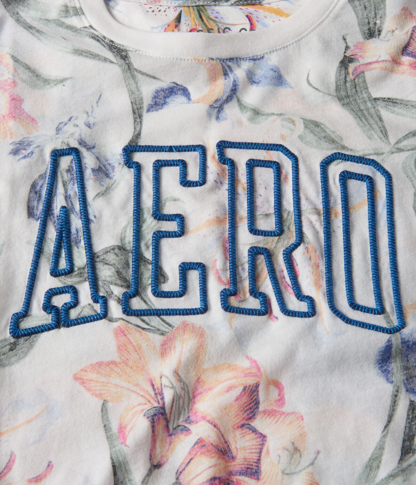 Floral Block Logo Graphic Tee