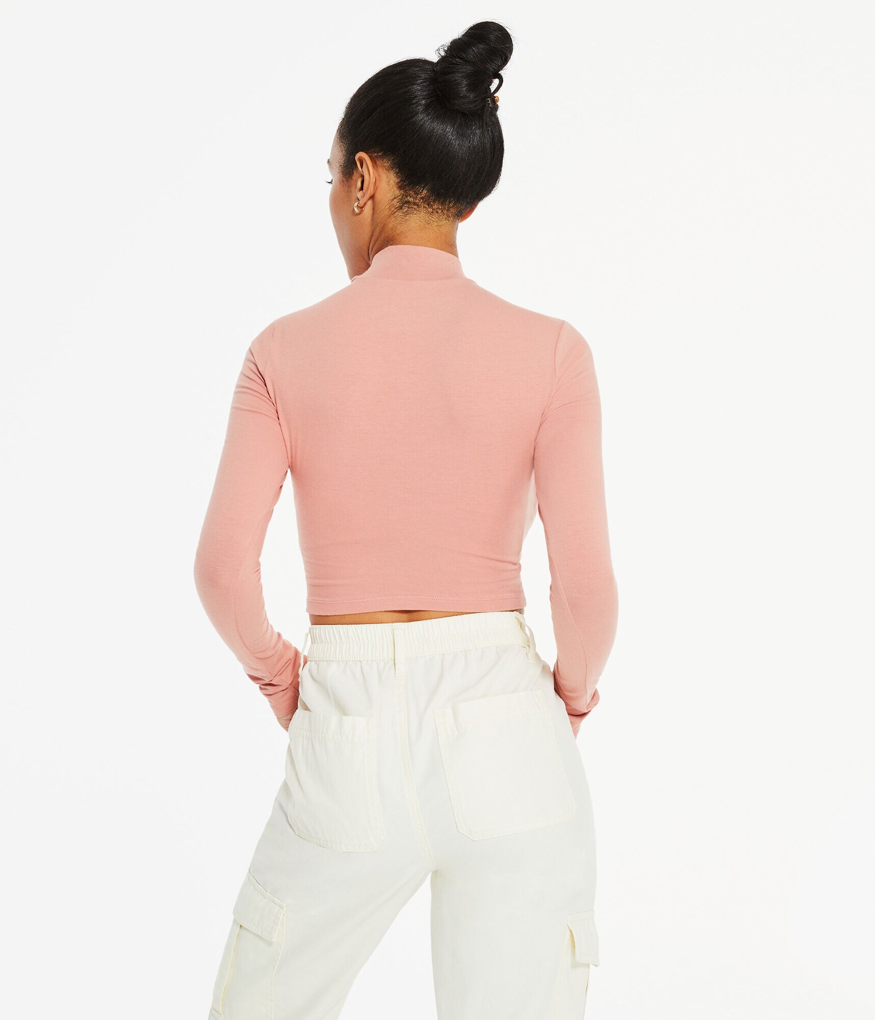 Long Sleeve Seriously Soft Mock-Neck Crop Top
