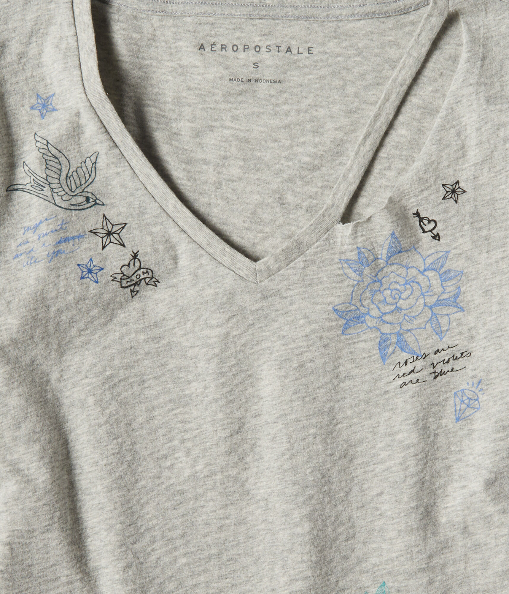 Slash V-Neck Graphic Tee