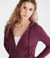 Solid Lightweight Full-Zip Hoodie