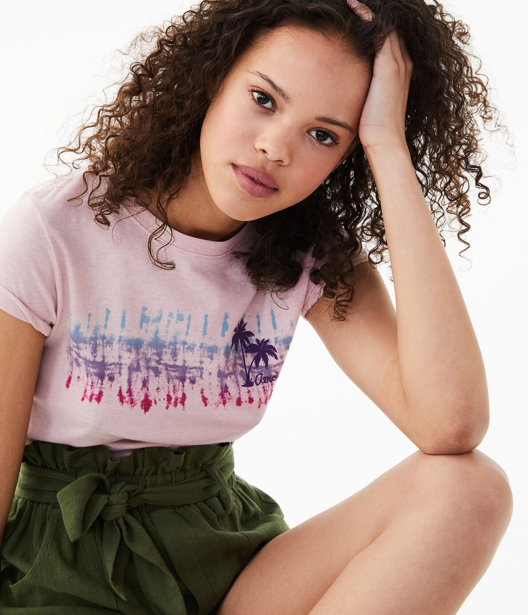 Tie-Dye Stripe Graphic Tee