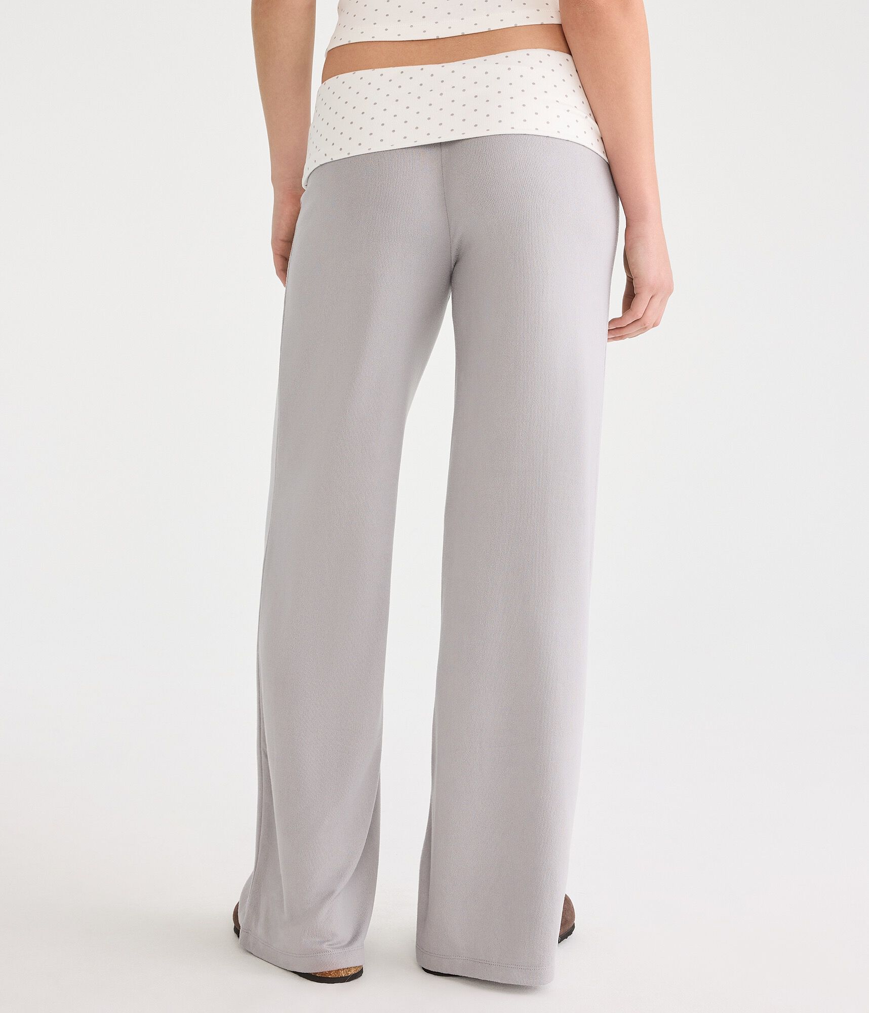 Printed Fold-Over Sleep Pants