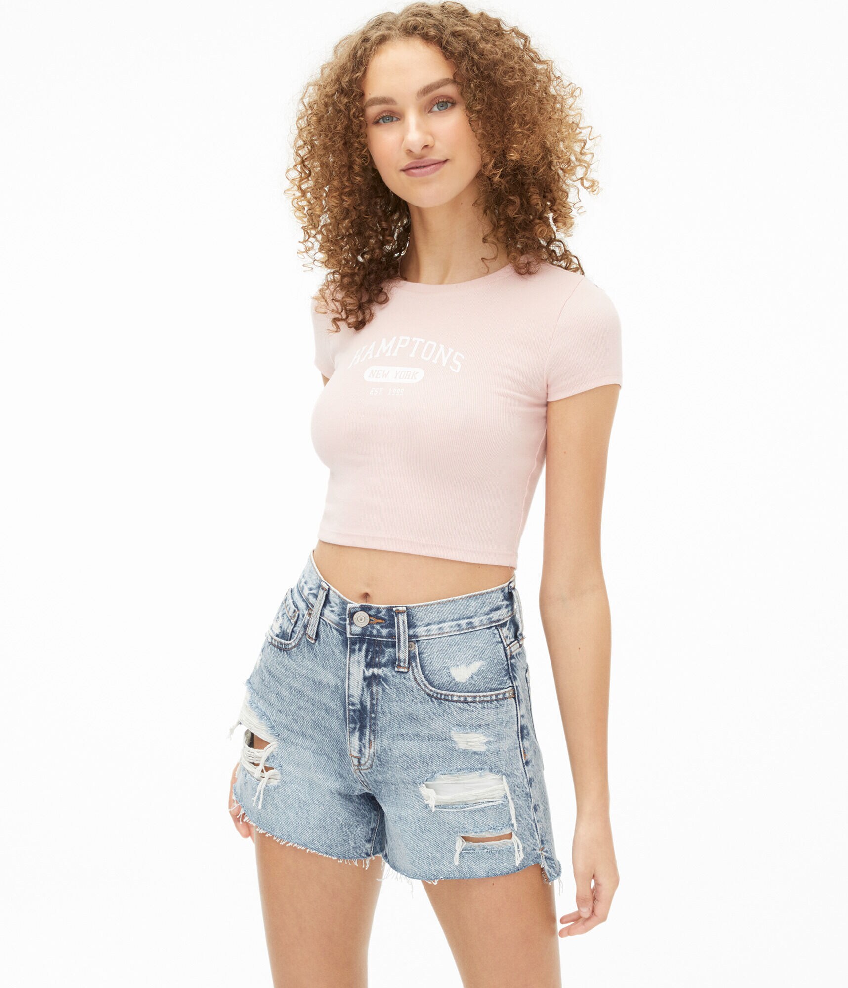 Seriously Soft Hamptons Cropped Graphic Baby Tee