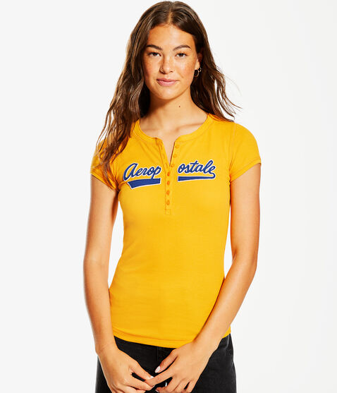 Aeropostale Script Graphic Henley Aeropostale Script Graphic Henley