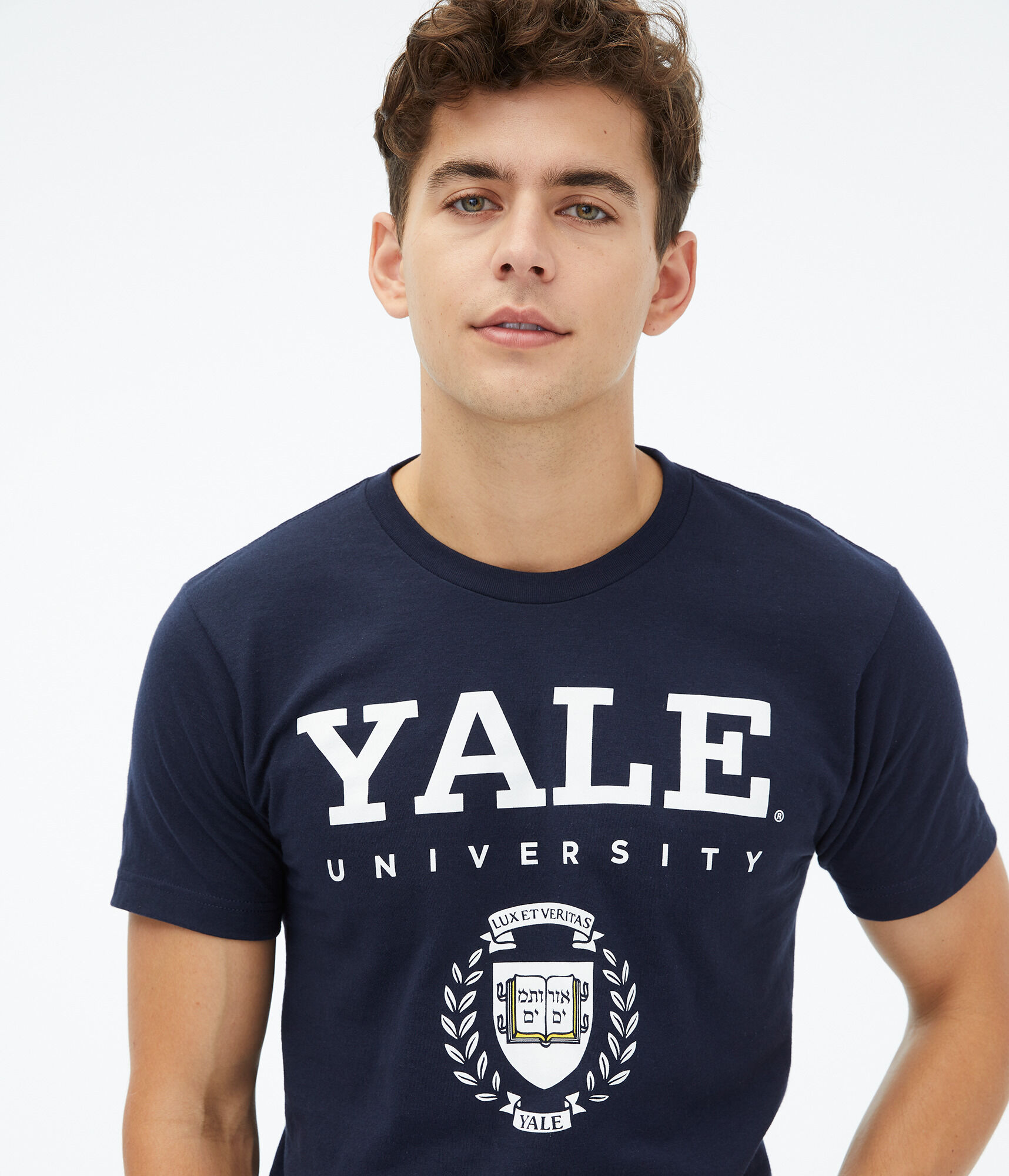 ☆YALE☆ 2 TONE ARCH TSHIRT  BLUE YD01SS1011RB / YEM1SS MUSINSA | YALE 2 TONE ARCH T-SHIRT NAVY