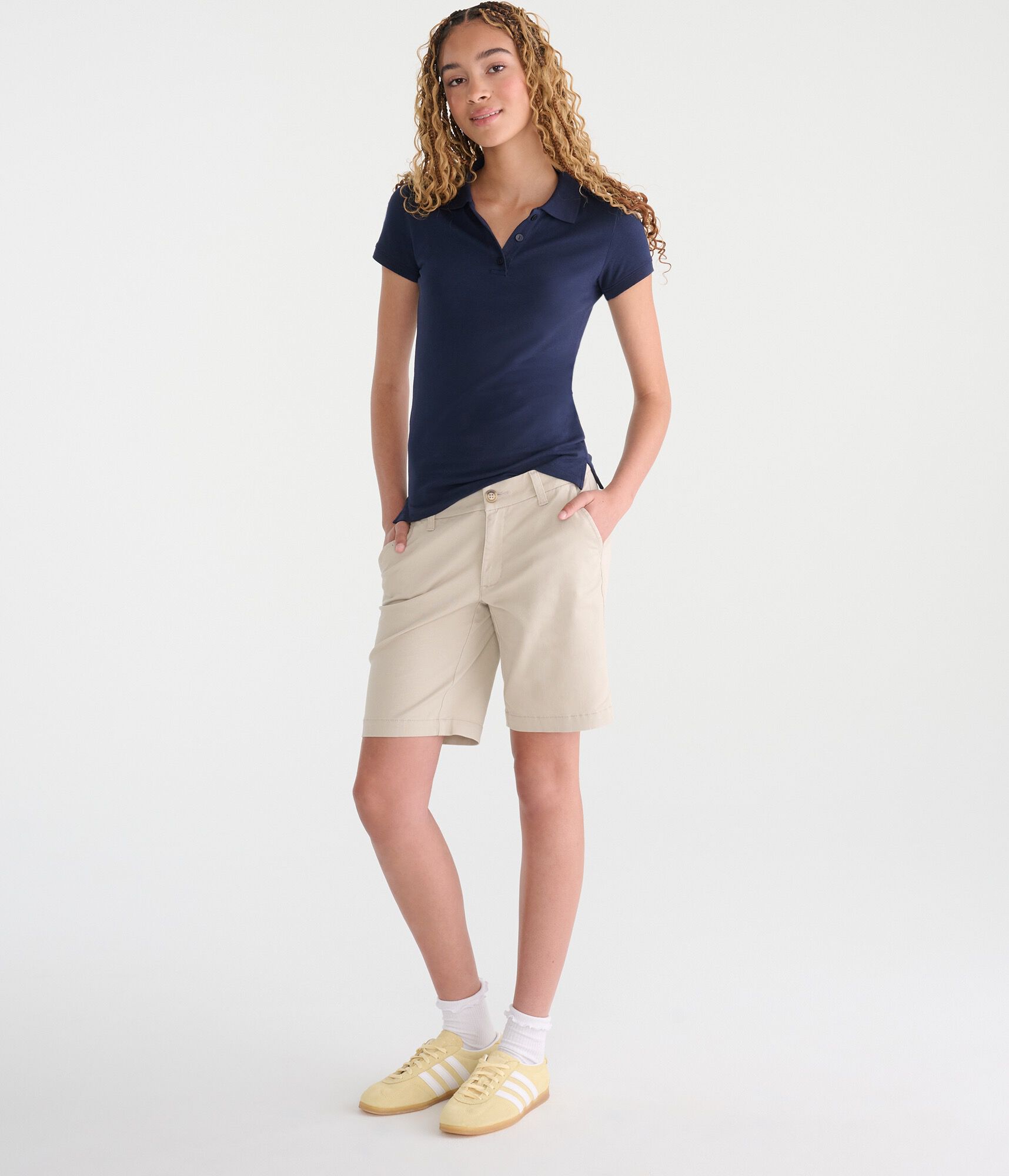 Low-Rise Uniform Bermuda Shorts