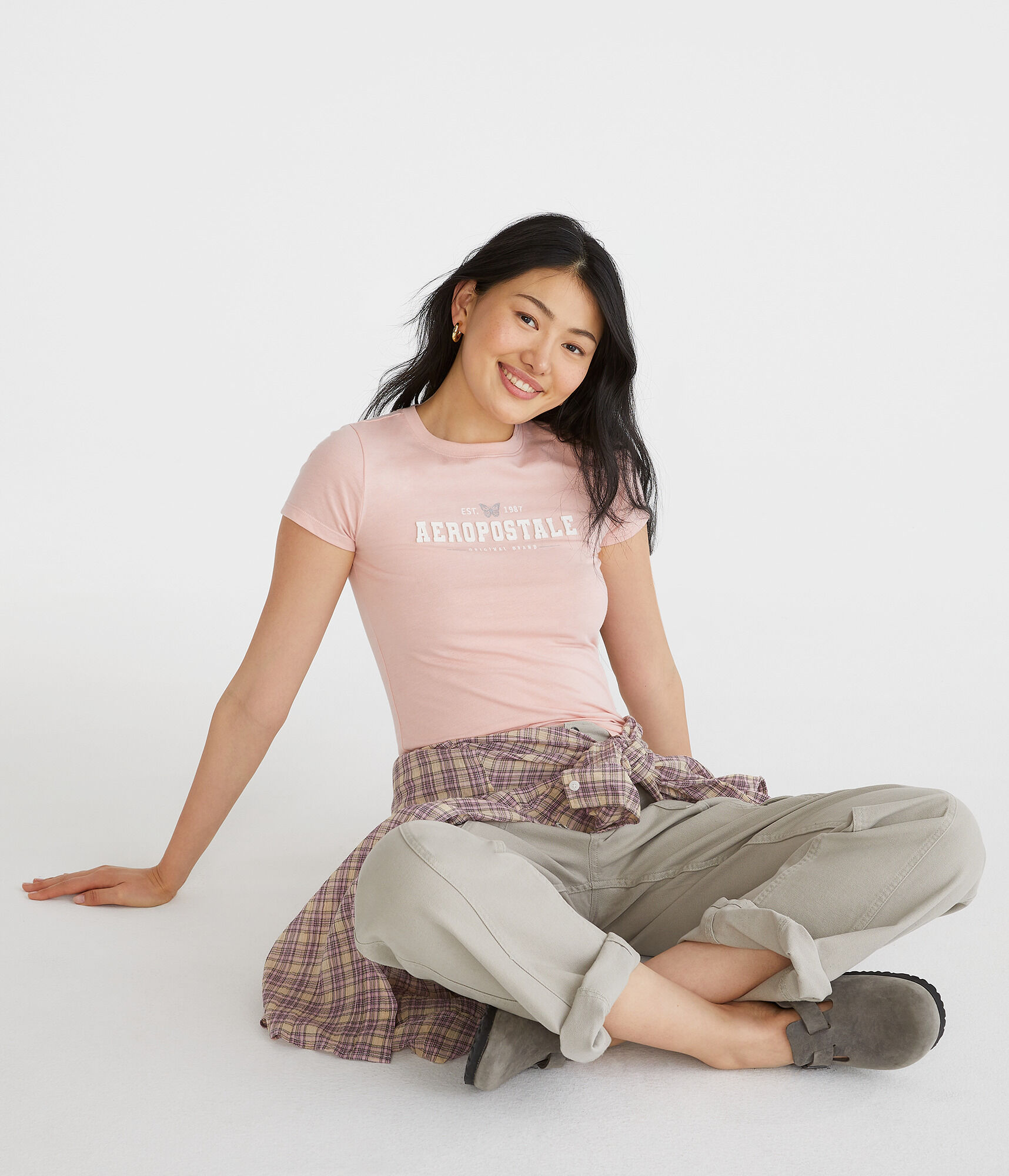 Aeropostale Butterfly Appliqu&eacute; Graphic Tee