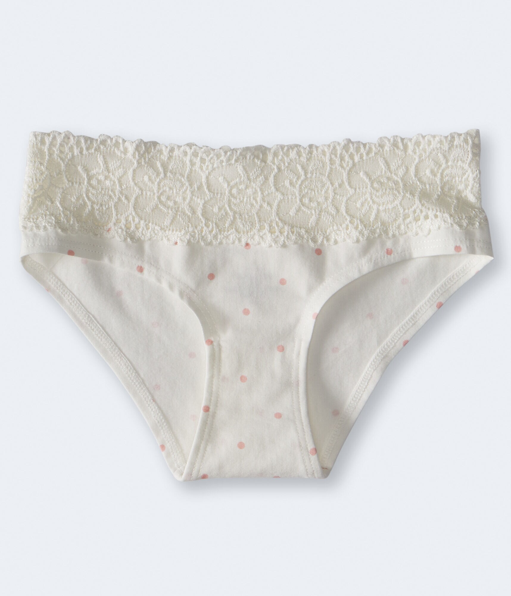 Dotted Lace-Trim Hipster