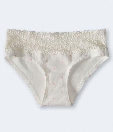 Dotted Lace-Trim Hipster Dotted Lace-Trim Hipster