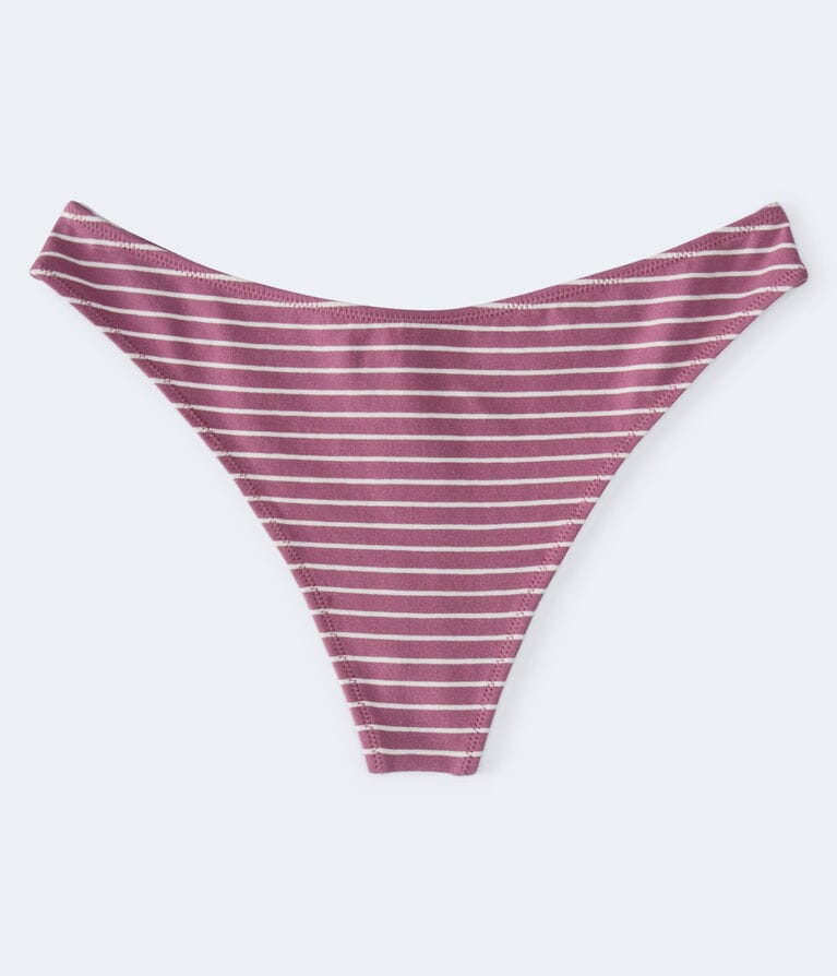 Thin Stripe Cotton Thong