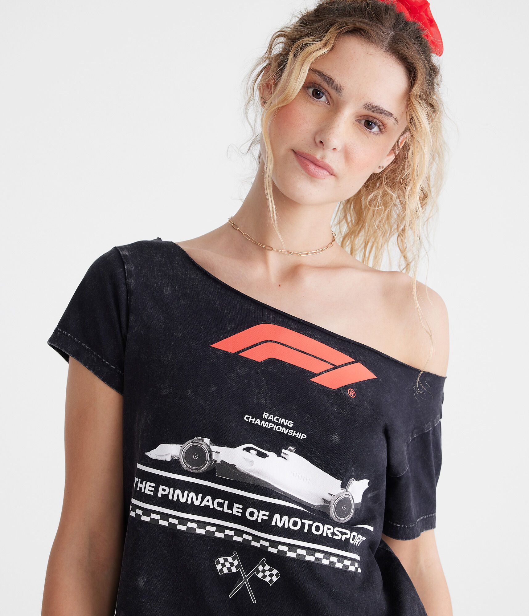 Formula 1® Racing Championship Off-The-Shoulder Graphic Tee