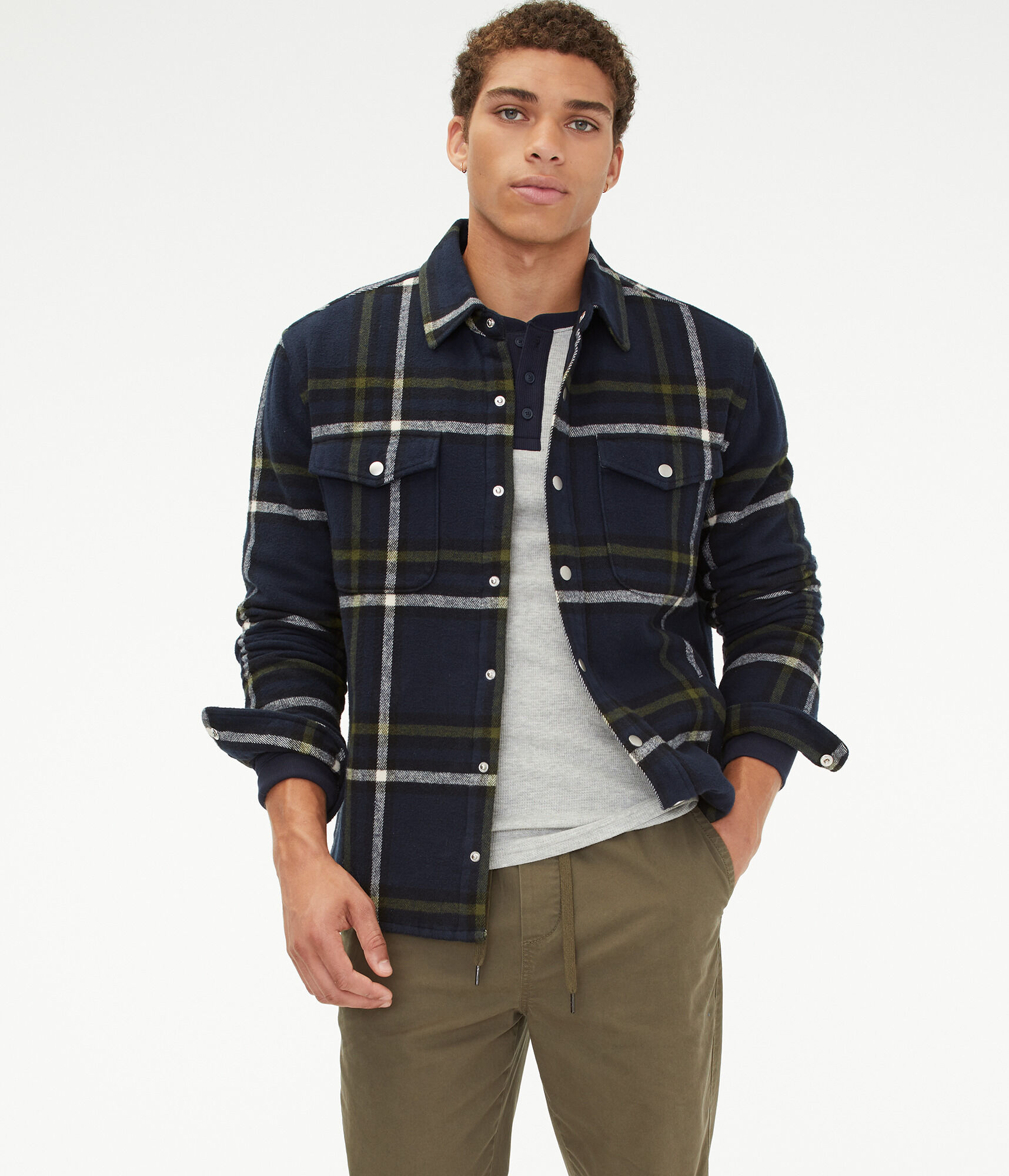 Long Sleeve Plaid Shacket