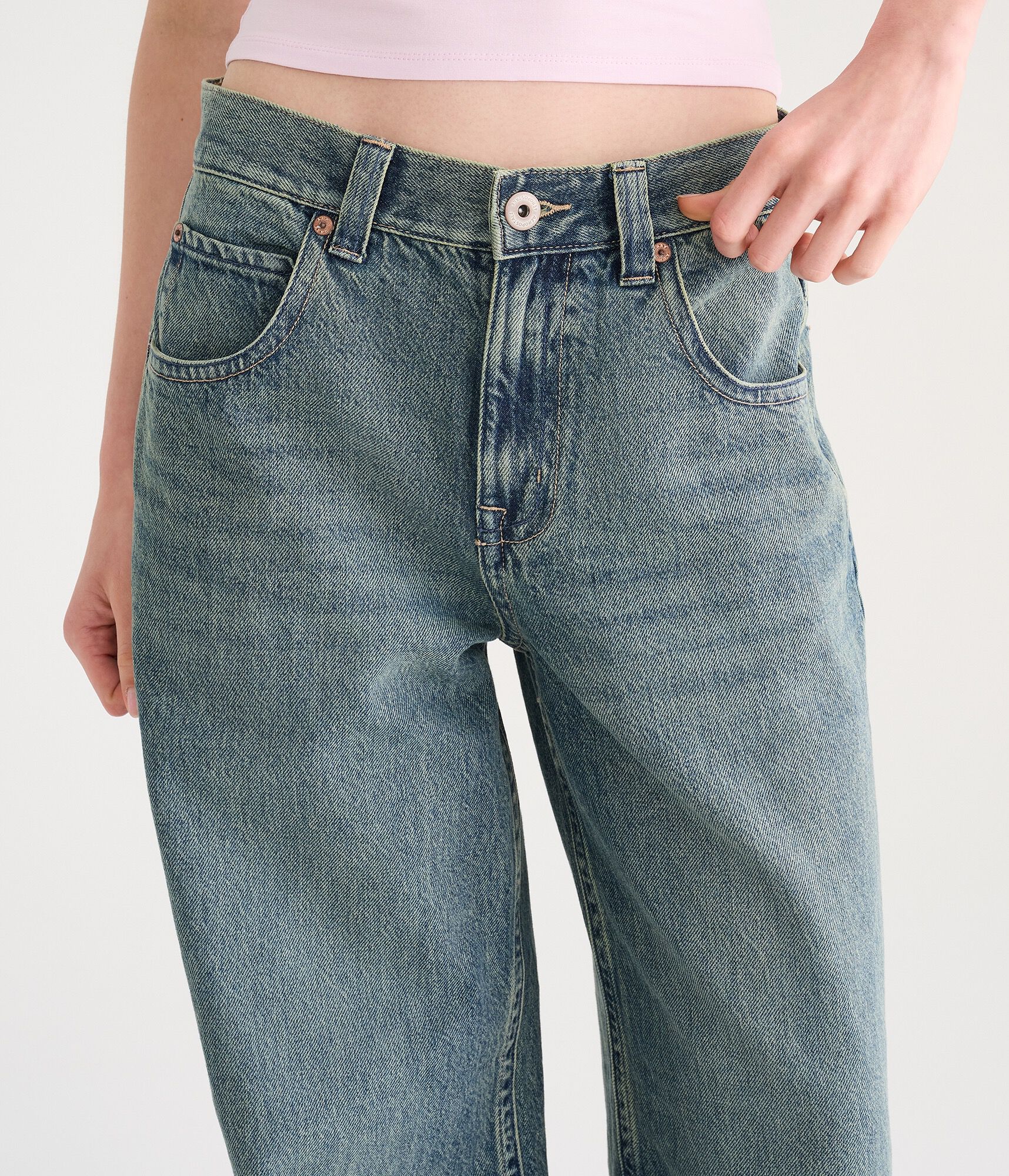 D&eacute;j&agrave; For Aero Low-Rise Super Baggy Gold Coast Jean