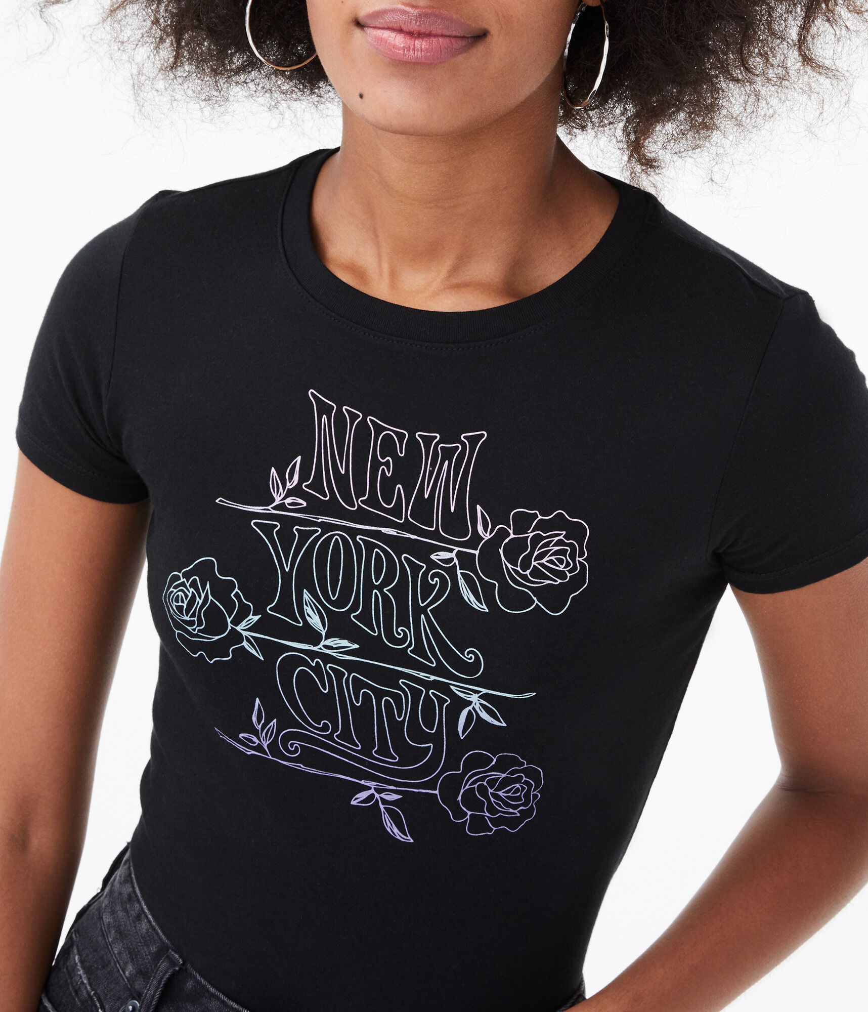 Ombr&eacute; NYC Roses Graphic Tee