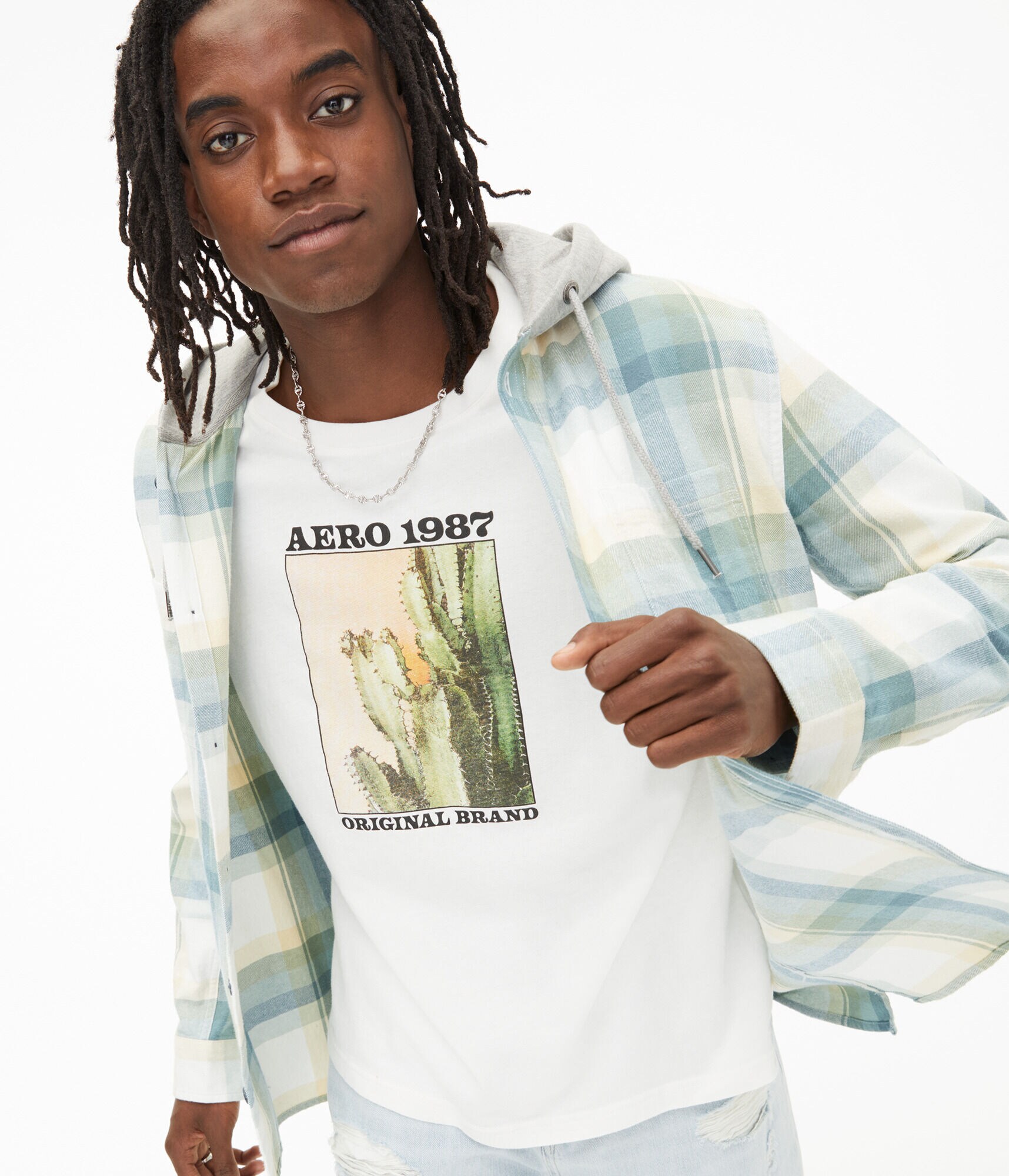 Long Sleeve Aero 1987 Cactus Graphic Tee