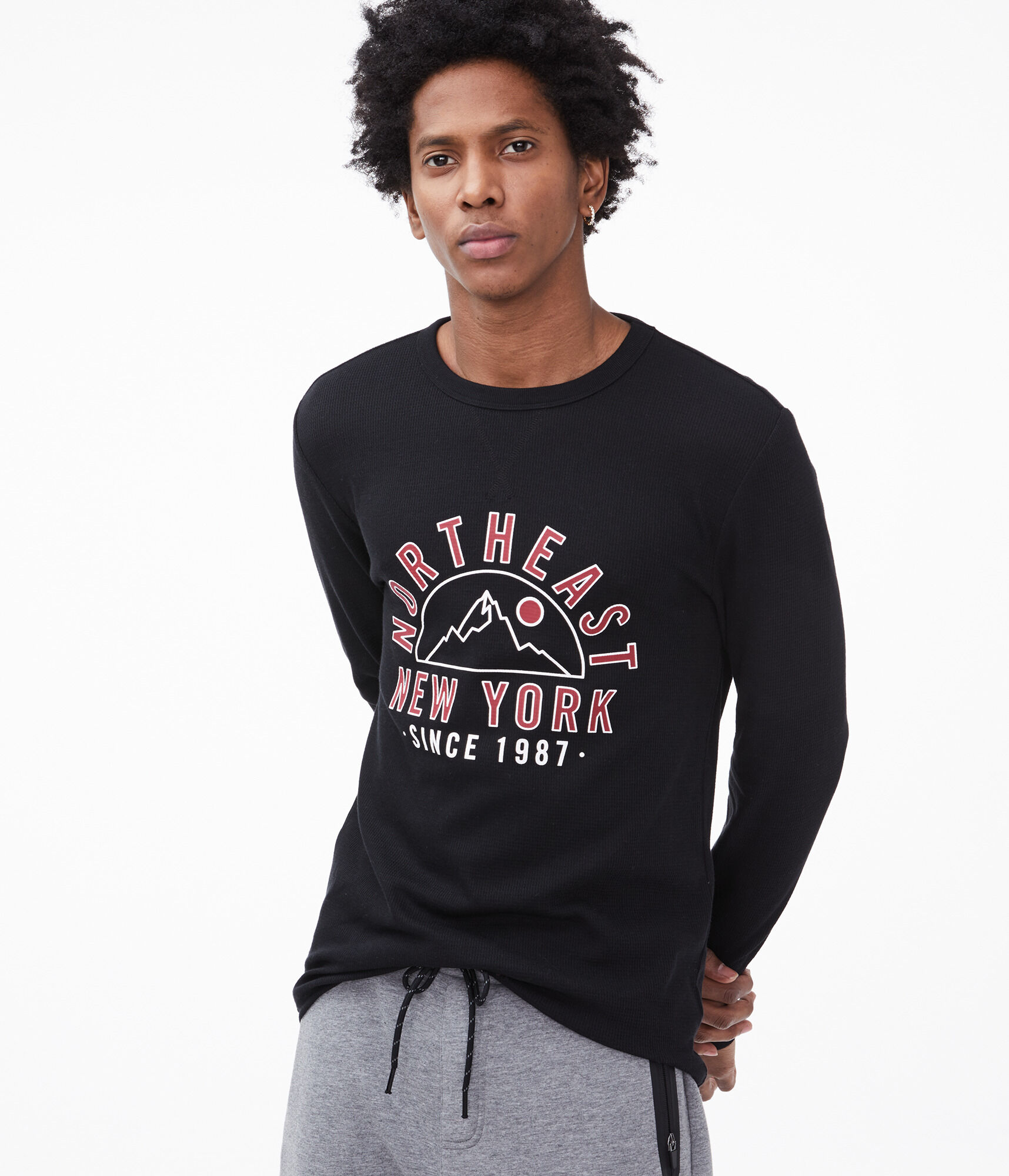 Long Sleeve Printed Thermal Tee