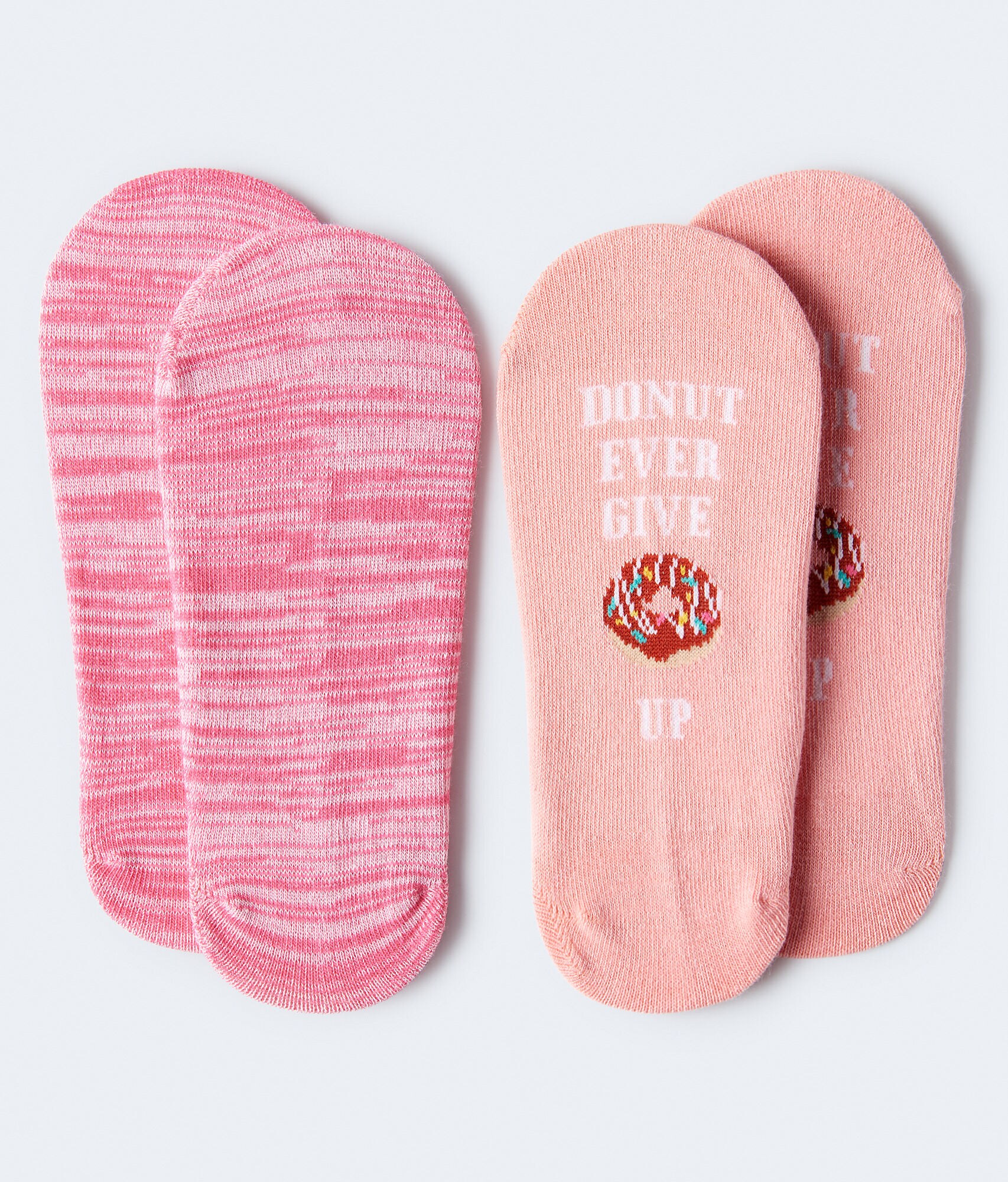 Donut &amp; Space-Dye No-Show Sock 2-Pack