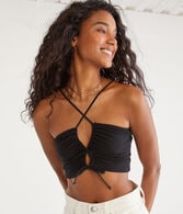 Keyhole Tie Crop Top