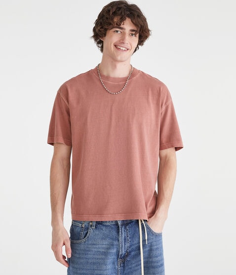 Washed Boxy Fit Crew Tee Washed Boxy Fit Crew Tee