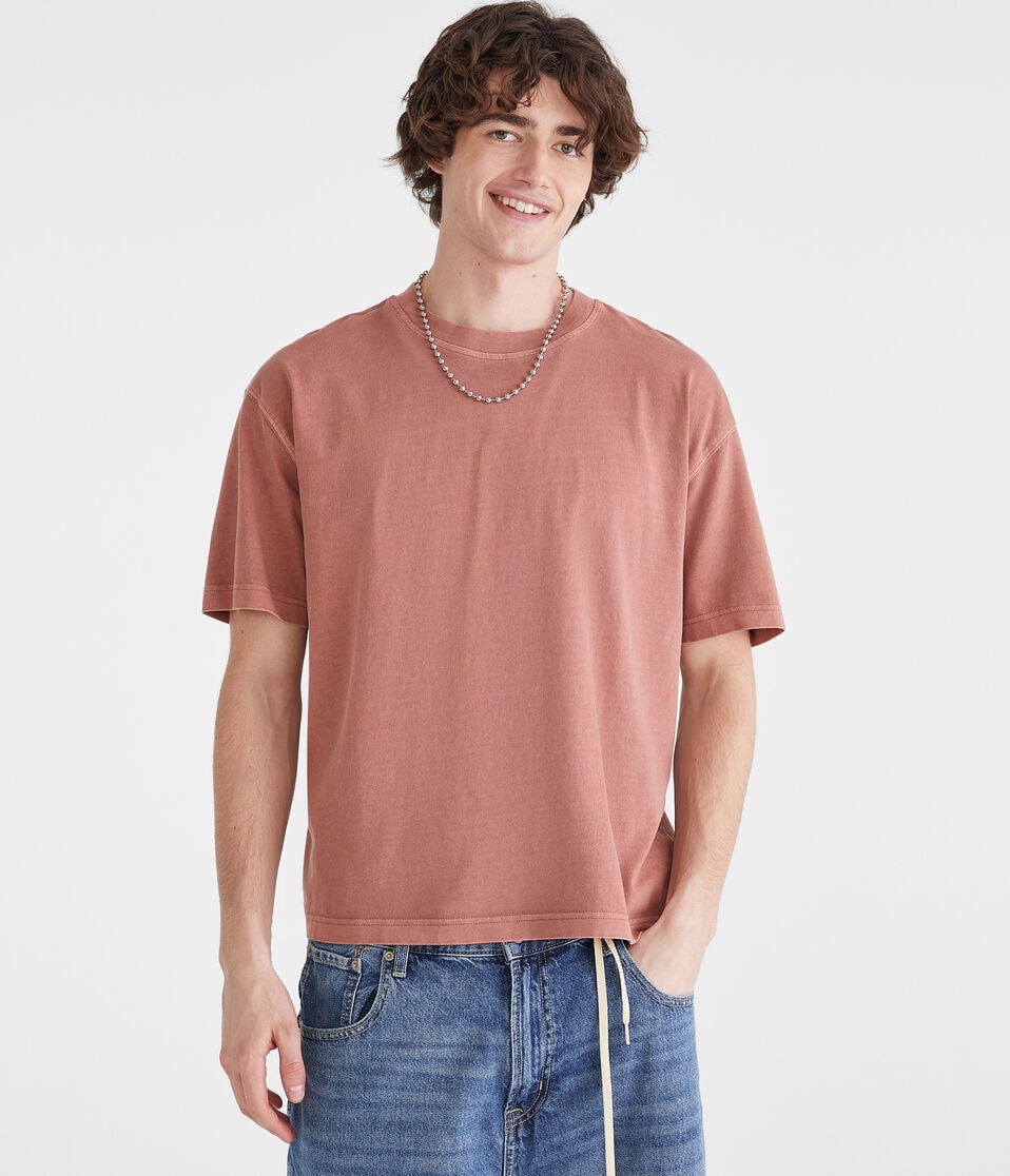 Washed Boxy Fit Crew Tee