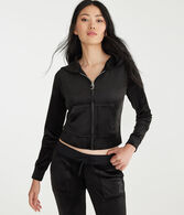 Juicy Couture Bling Velour Full-Zip Hoodie