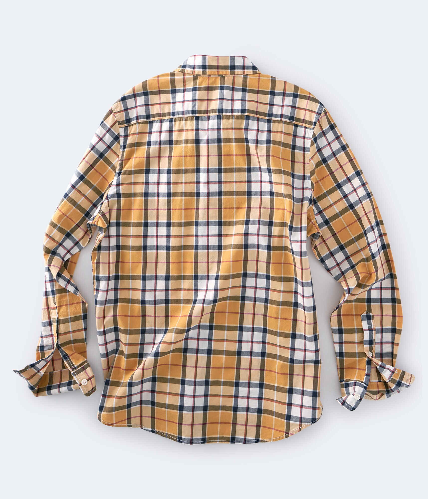Long Sleeve Plaid Button-Down Shirt