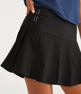 Pleated Buckle Mini Skirt