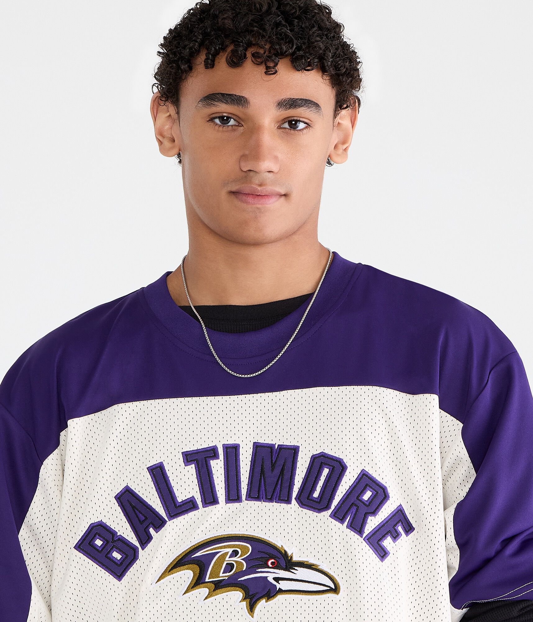 Baltimore Ravens Colorblock Mesh Top