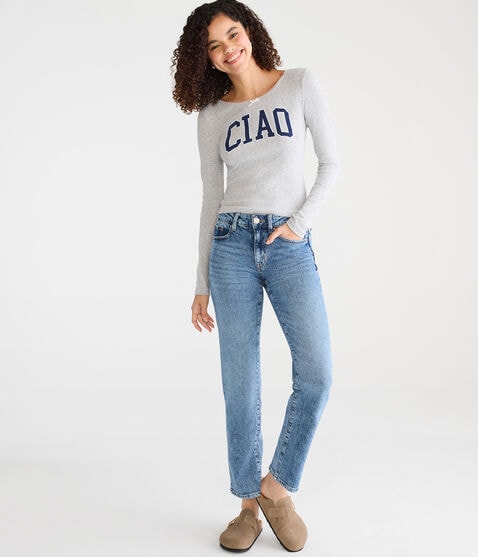 Mid-Rise Straight Ankle Jean Mid-Rise Straight Ankle Jean