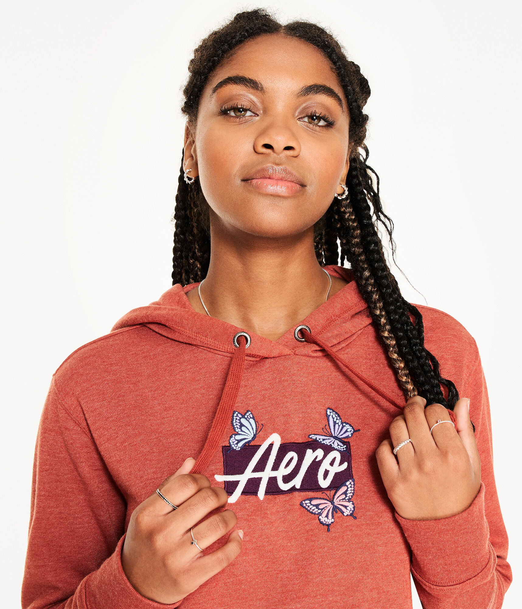 Aero Script Butterfly Pullover Hoodie