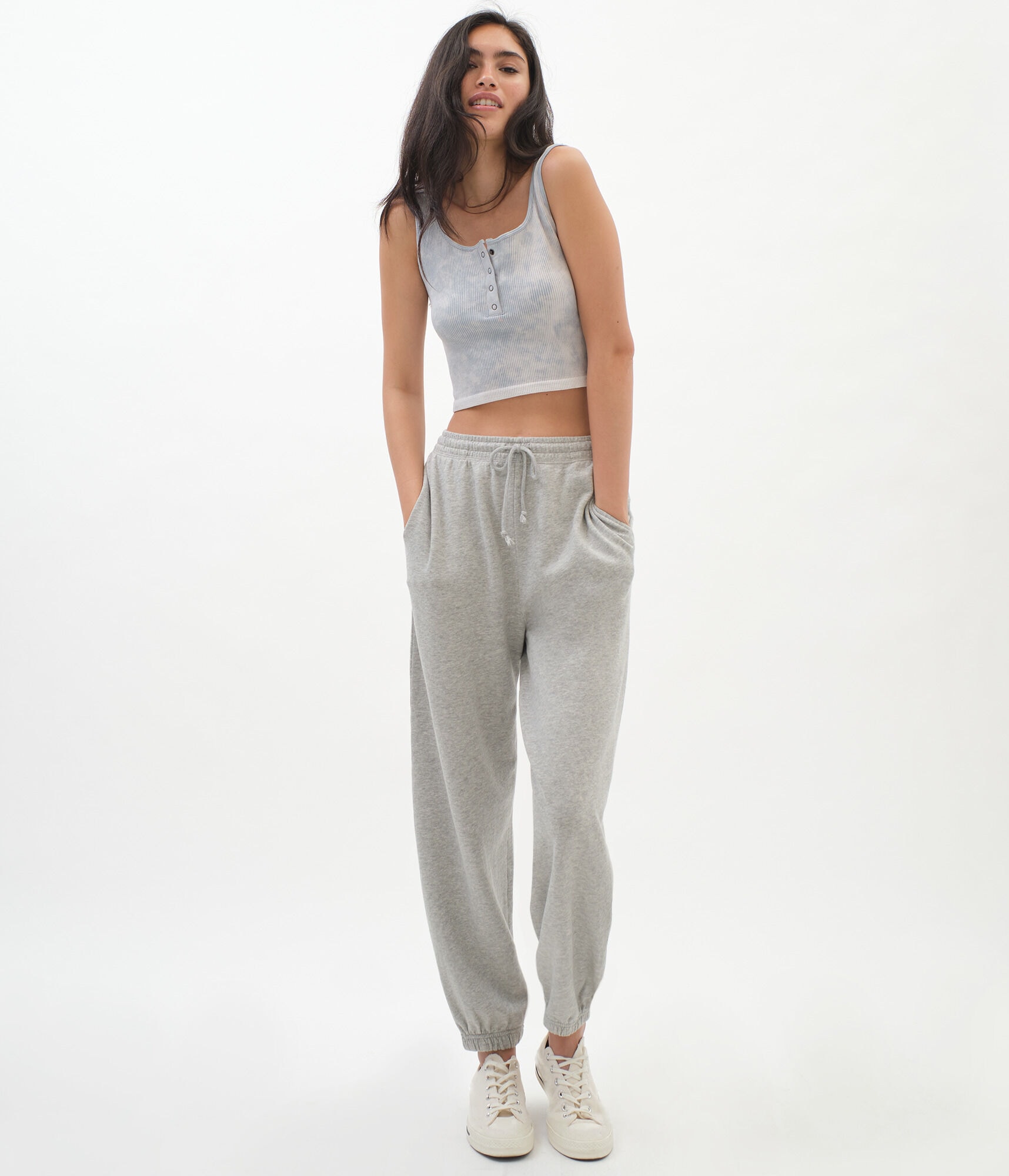 Baggy High-Rise Cinched Sweatpants