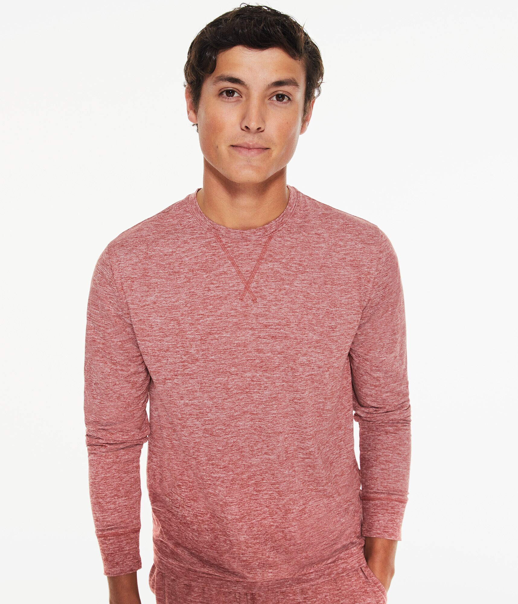 Long Sleeve Space-Dye Stretch Sleep Tee