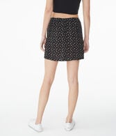 Floral High-Rise Button-Front Mini Skirt