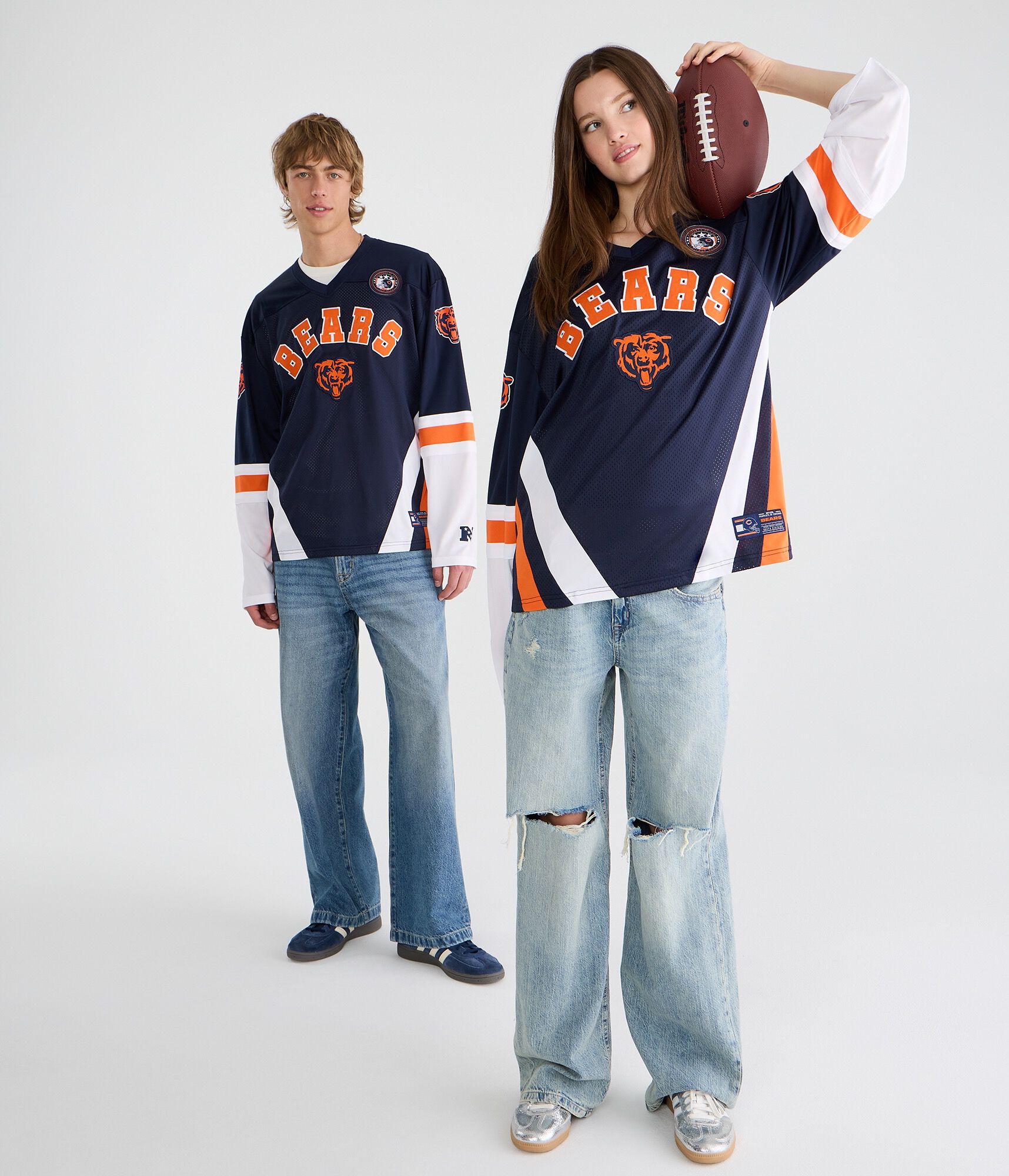 Long Sleeve Chicago Bears Mesh Top