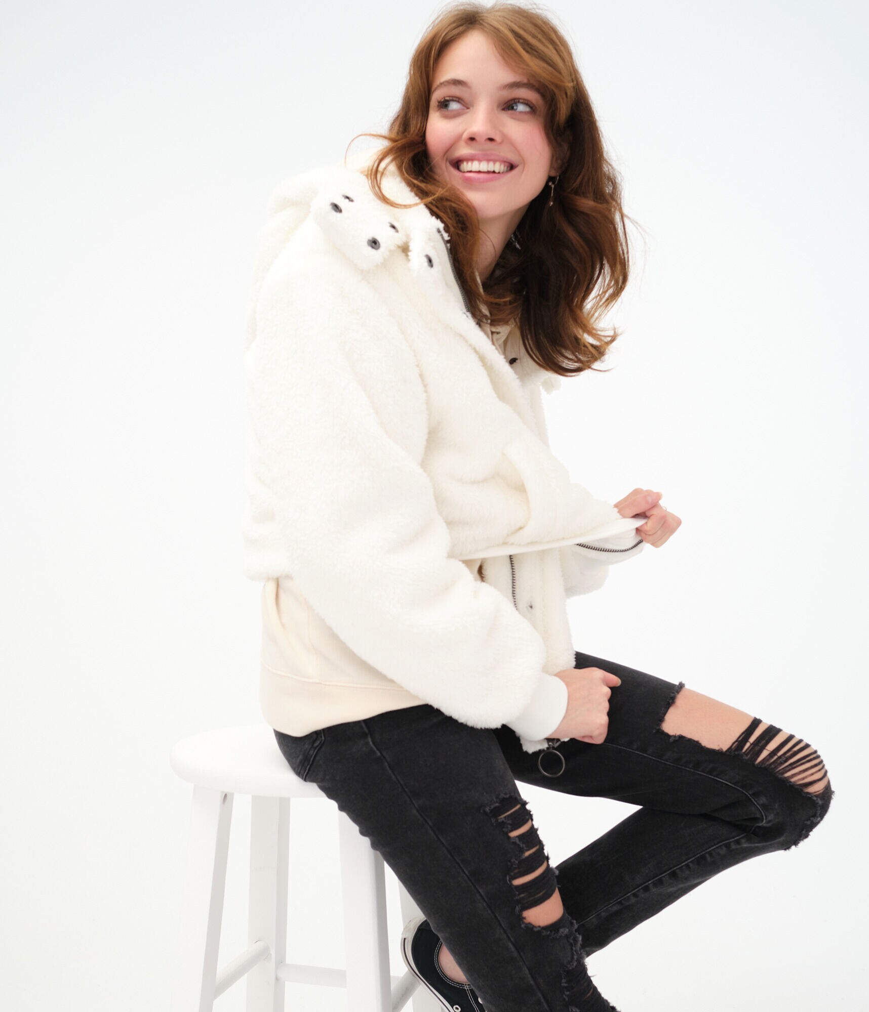 Faux Fur Bomber Jacket