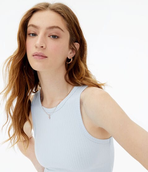 Cropped Reverse Racerback Tank Cropped Reverse Racerback Tank