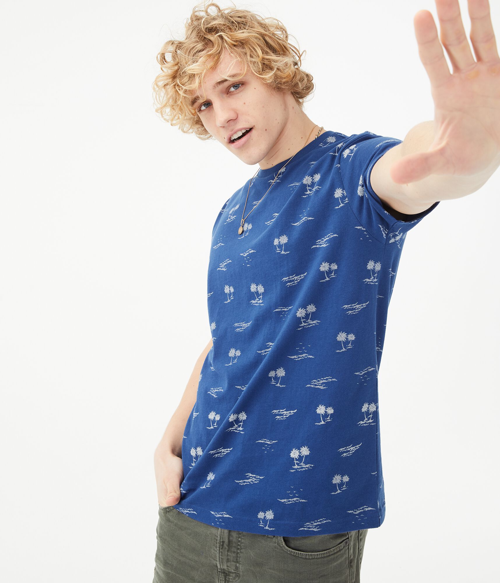 Palm Tree Waves Graphic Tee