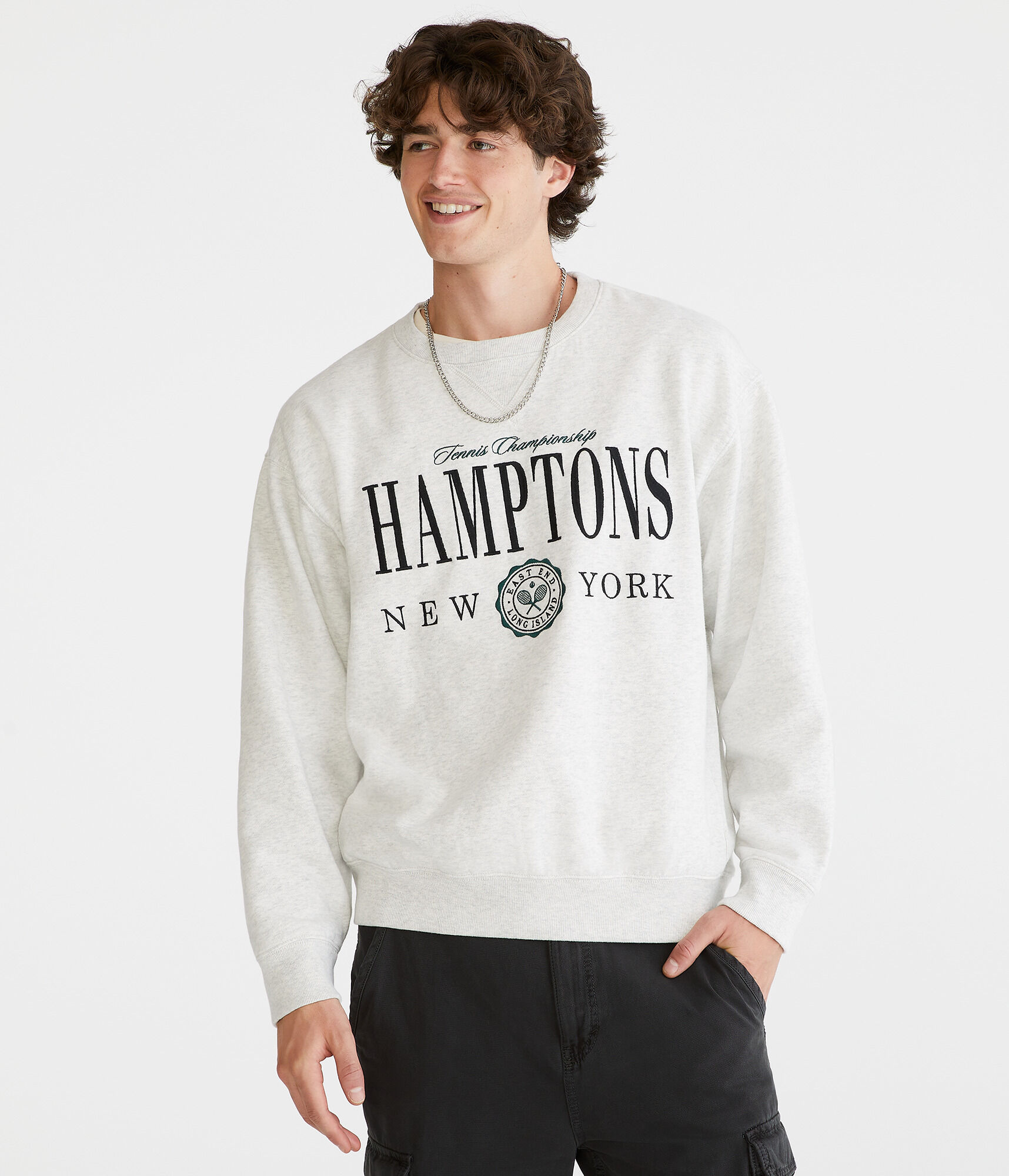 Hamptons Tennis Crew Sweatshirt