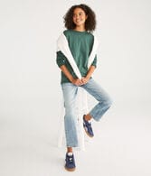 Long Sleeve Washed Loose Fit Crew Tee