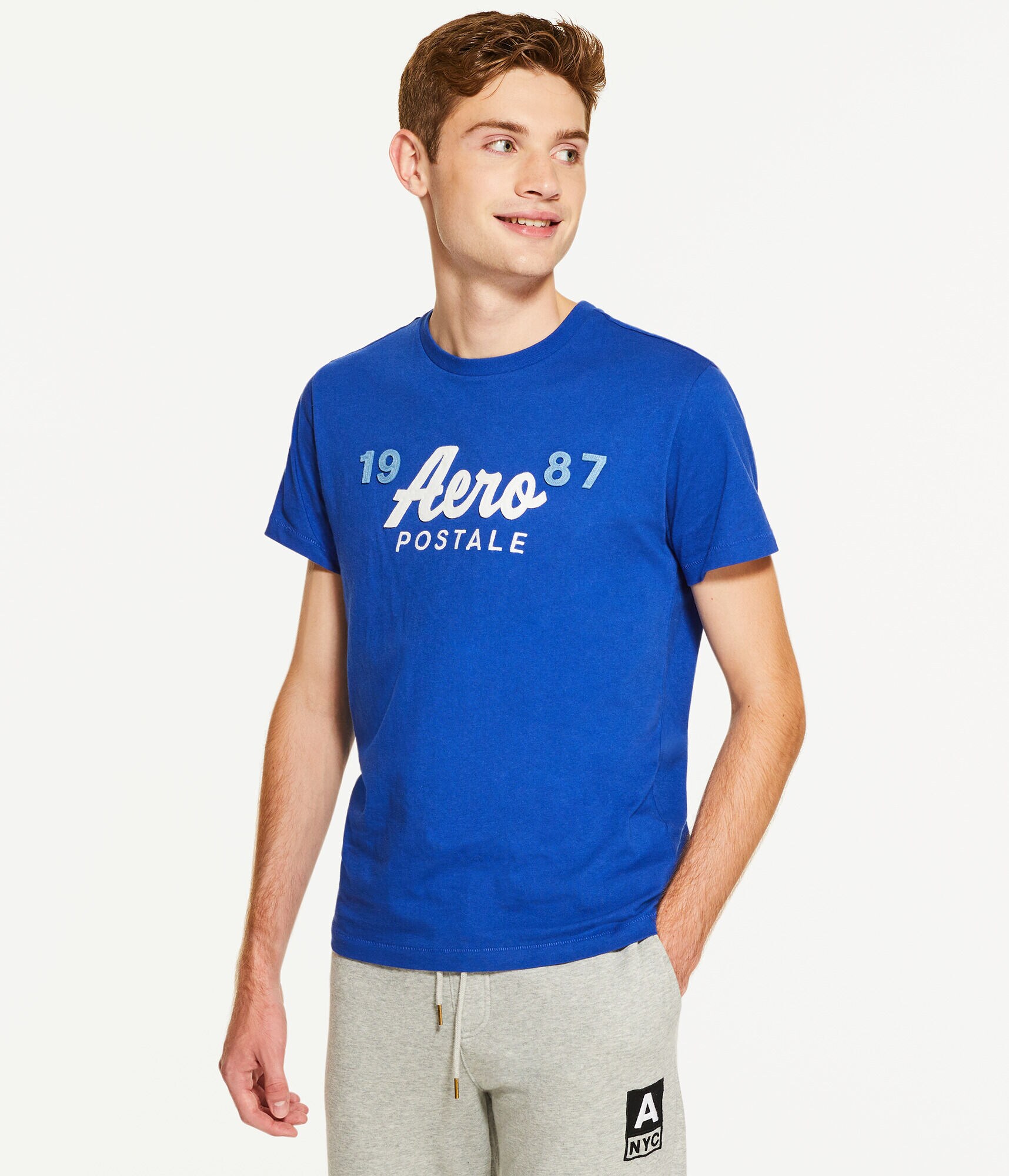 Aeropostale 1987 Logo Appliqu&eacute; Graphic Tee