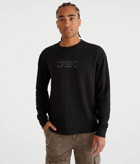 Long Sleeve Aeropostale 1987 Thermal Crew Tee Long Sleeve Aeropostale 1987 Thermal Crew Tee