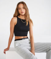 Seriously Soft Seamless Cropped Boat-Neck Tank