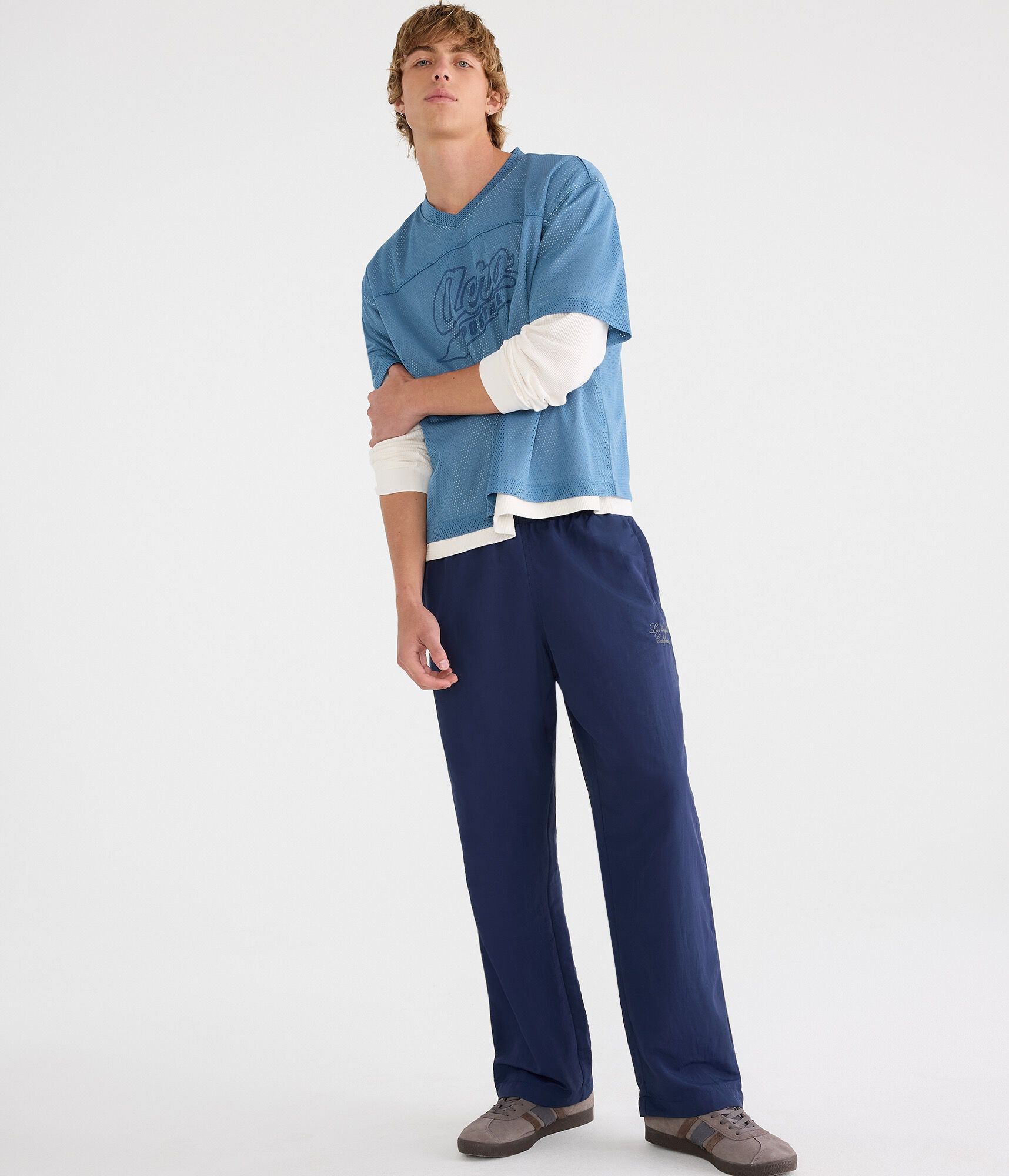 Los Angeles Baggy Nylon Track Pants
