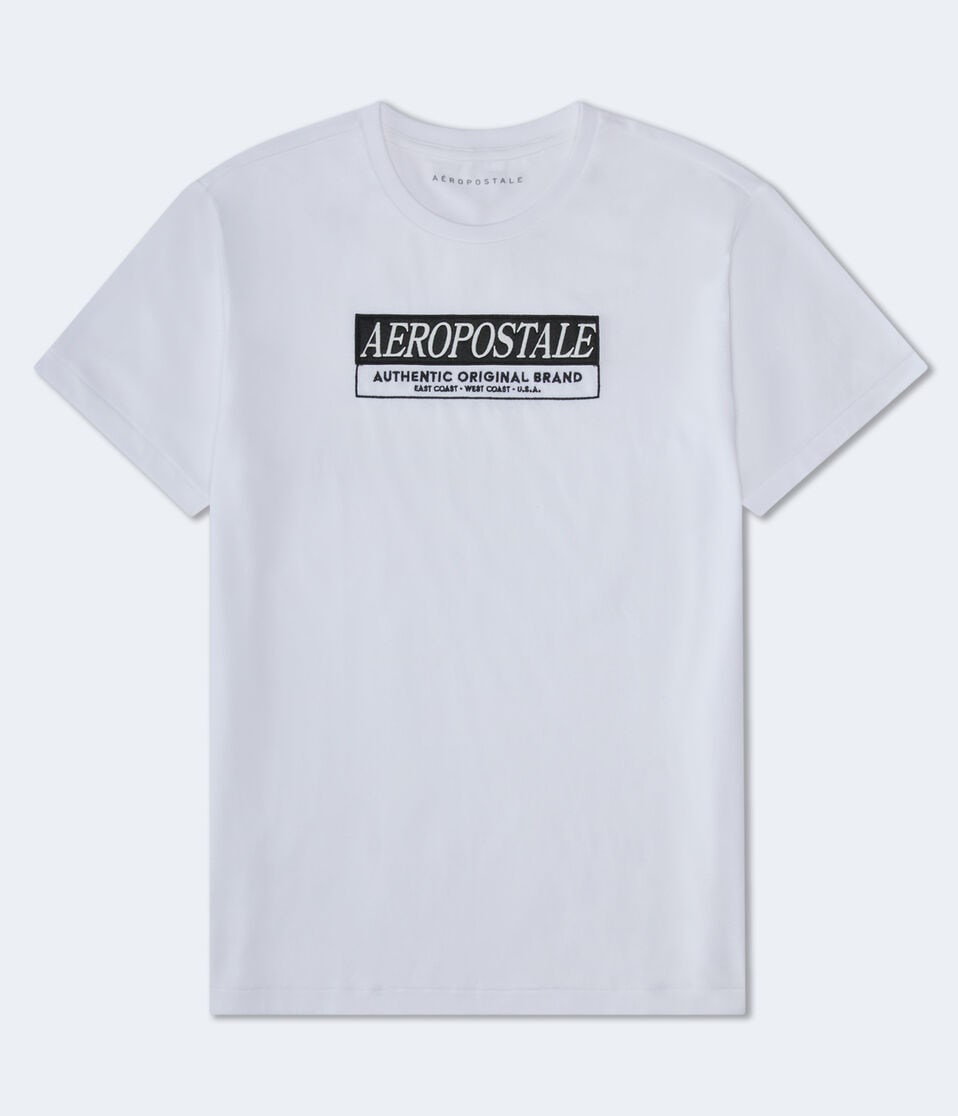 Aeropostale Box Logo Appliqué Graphic Tee