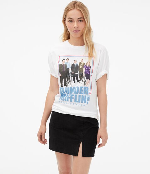 The Office Dunder Mifflin Boyfriend Graphic Tee The Office Dunder Mifflin Boyfriend Graphic Tee
