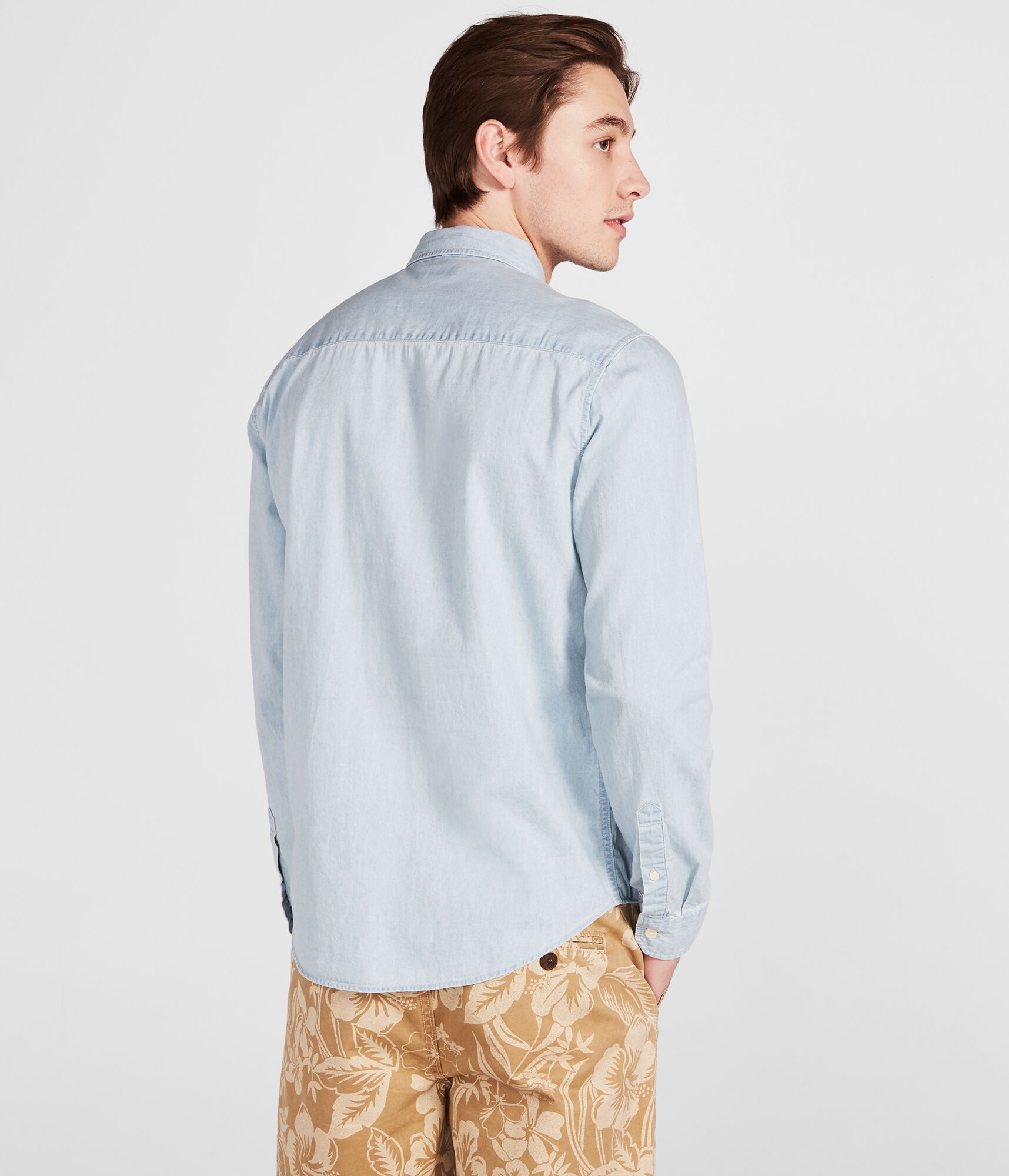 Cape Juby Light Wash Denim Button Down
